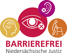 Logo Barrierefreiheit Niedersächsische Justiz (zu den Informationen zur Barrierefreiheit)